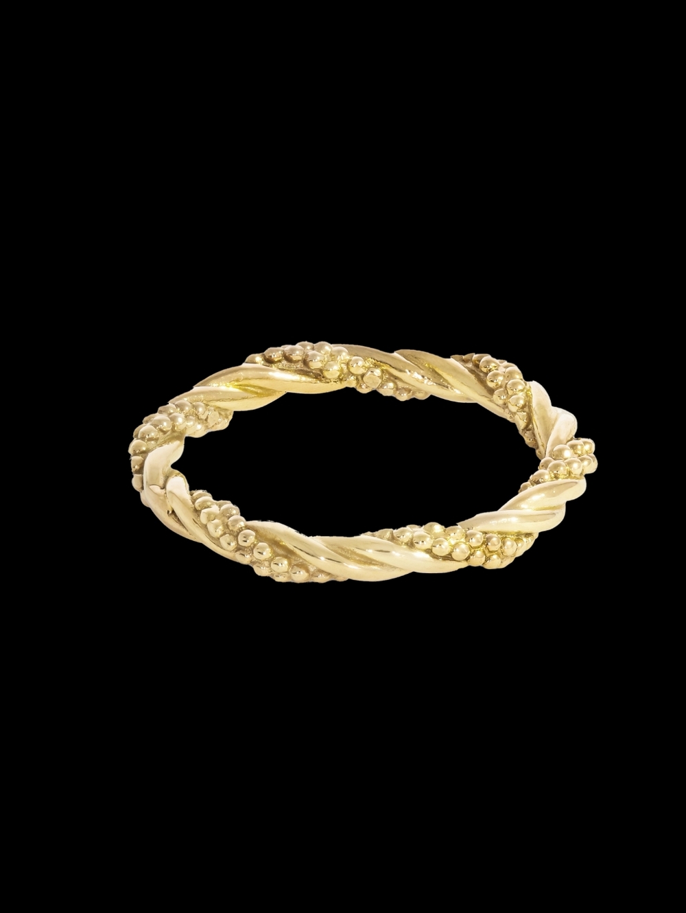 Waterproof Gold Twisted Ring (7)